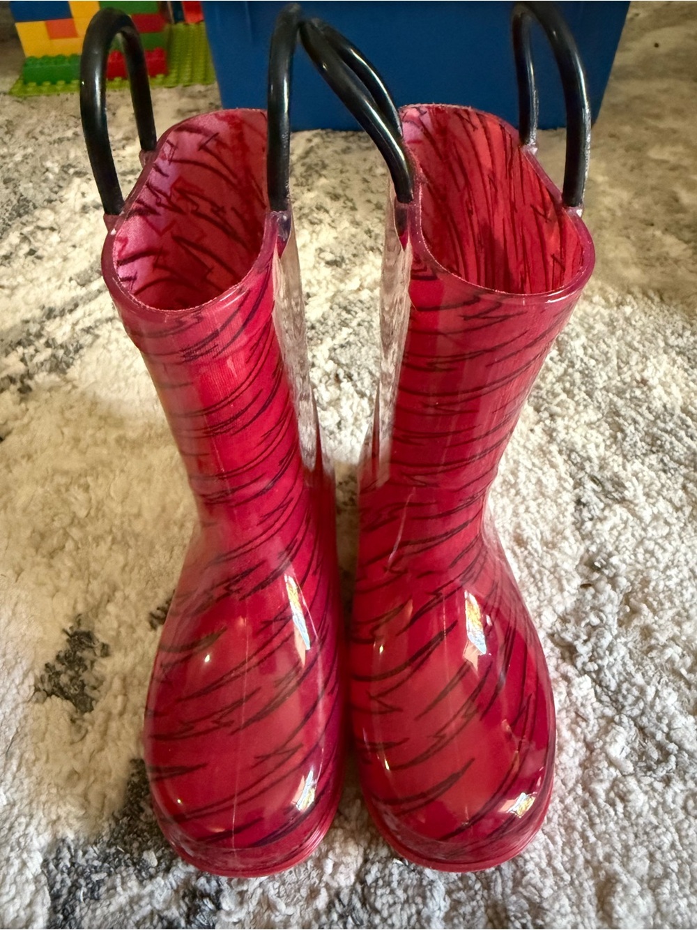 Lightning McQueen Disney Rain Boots 7/8 Toddler